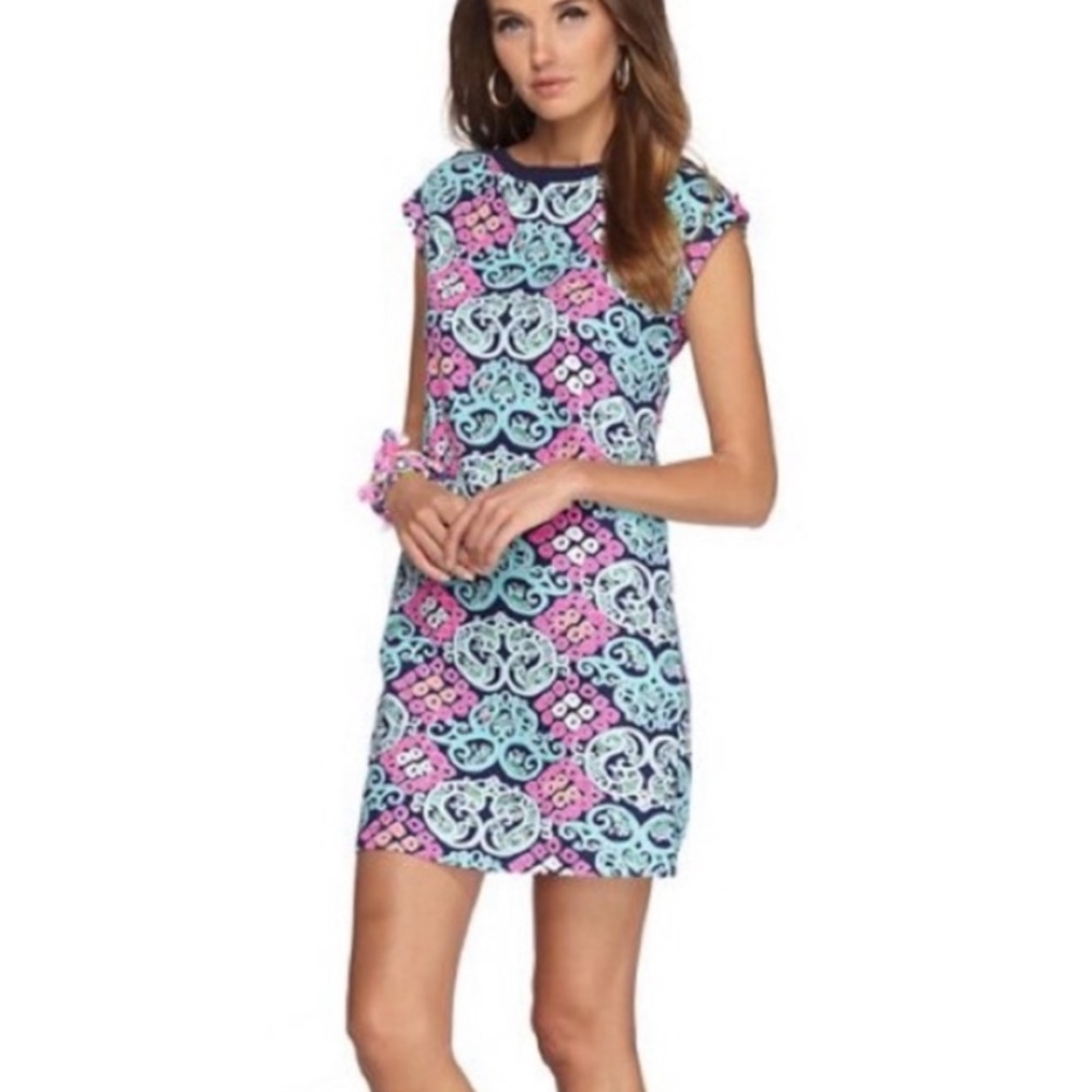 Lilly Pulitzer Robyn Behind the Gates Paisley Tunic Sheath Mini Dress - XS